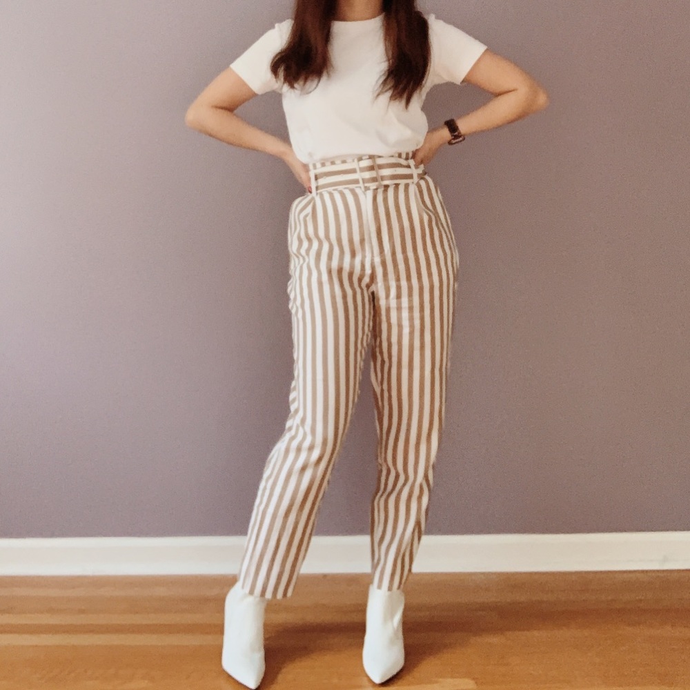 {{h&m}} Striped Trousers Size XS